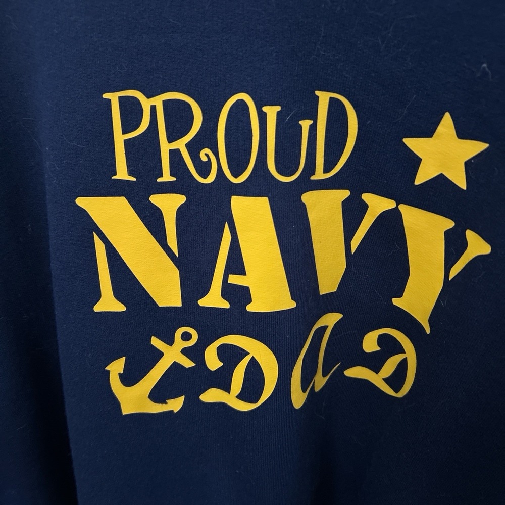 Fruit Of The Loom‎ Navy Dad Sweatshirt Size 2XL NWOT